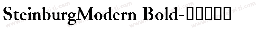 SteinburgModern Bold字体转换